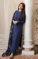 3PC Unstitched Embroidery Suit-HH18