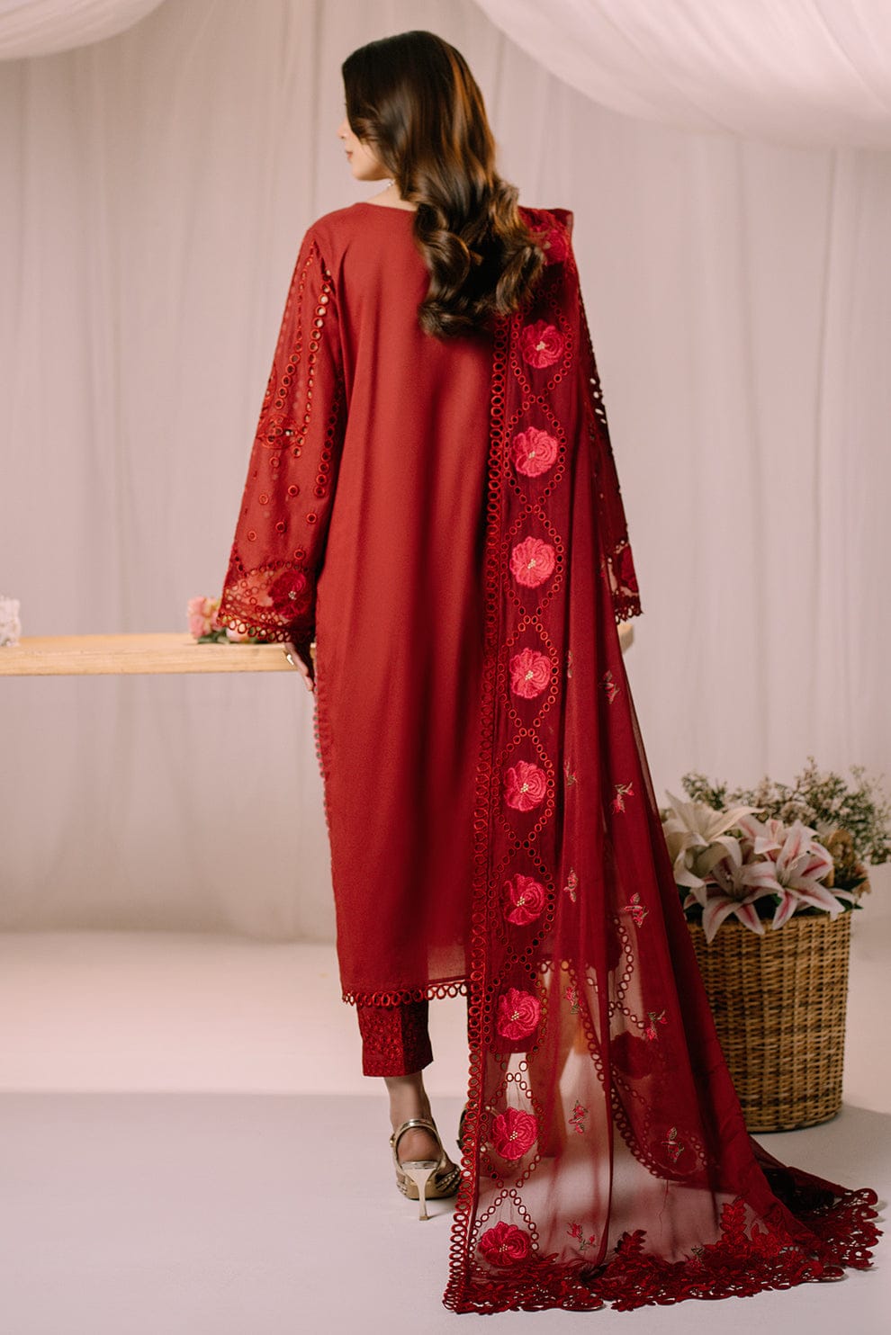 Declair Unstiched 3pc embriodery Sute